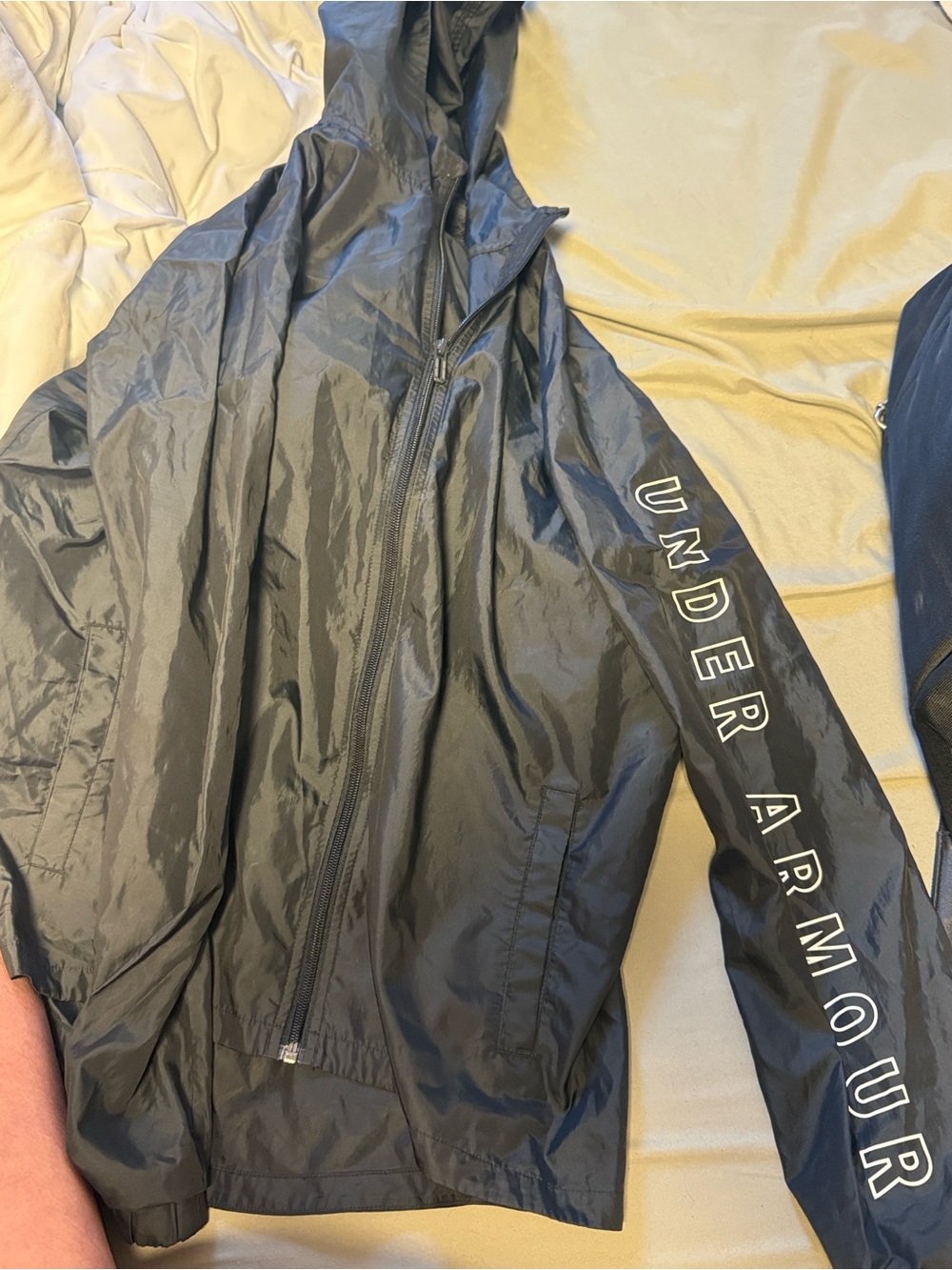 Under Armour Black Hooded Windbreaker Jacket